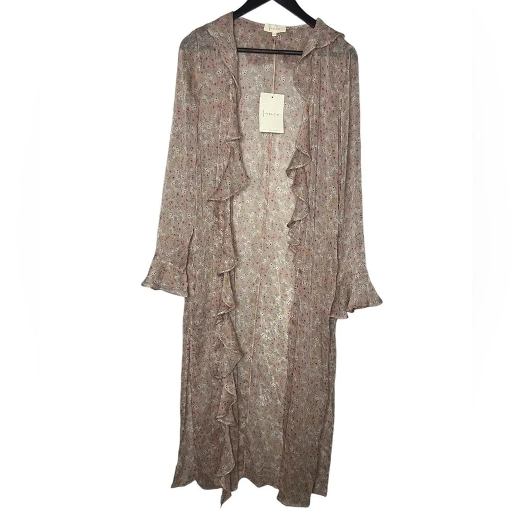 Fanco Floral Sheer Duster Cardigan